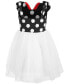 ფოტო #2 პროდუქტის Little Girls Minnie Mouse Polka Dot & Mesh Dress