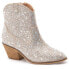 Фото #2 товара Corkys Clear Shine Bright Round Toe Rhinestone Pull On Booties Womens Silver Dre