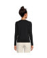 ფოტო #2 პროდუქტის Women's Tall Fine Gauge Cotton Cardigan Sweater