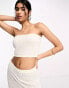 Фото #4 товара NA-KD x Jessica Haller co-ord crochet bandeau in off white