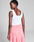 Фото #2 товара Women's Scoop-Neck Pointelle Sleeveless Bodysuit, Created for Macy's