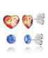 Frozen Stud Earrings Set - Blue Crystal Stud Earrings and Anna and Elsa Earrings