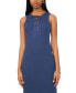 ფოტო #3 პროდუქტის Women's Lace-Up Cotton Bodycon Midi Dress