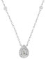 ფოტო #1 პროდუქტის EFFY® Diamond Pear Halo 18" Pendant Necklace (3/8 ct. t.w.) in 14k White Gold