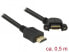 Delock 85467 - 0.5 m - HDMI Type A (Standard) - HDMI Type A (Standard) - 3840 x 2160 pixels - 10.2 Gbit/s - Black