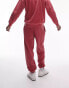 Фото #7 товара Topman vintage wash relaxed jogger in red - RED