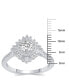 Фото #5 товара Diamond Baguette & Round Halo Engagement Ring (7/8 ct. t.w.) in 14k White Gold