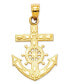 14k Gold Charm, Mariner's Cross Charm