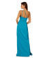 Women's One-Shoulder Stretch Satin Gown Dazzling Ocean, 6 - фото #2