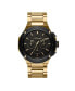ფოტო #1 პროდუქტის Men's Brushed Gold-Tone Metal Bracelet Watch 46mm