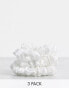 Фото #2 товара Easilocks Classic Small Satin Scrunchie in White - 3 Pack