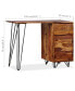 Фото #4 товара Writing Desk with 1 Drawer and 1 Cabinet Solid Sheesham Wood