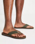 Barbour toeman beach sandals in olive