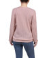 Petite Long Sleeve Ribbed Imitation Pearl Trimmed Top