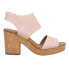 TOMS Majorca Block Heels Womens Pink Casual Sandals 10020766T-650