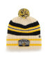 ფოტო #2 პროდუქტის Men's '47 Natural Cal Bears Hone Patch Cuffed Knit Hat with Pom