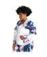 Фото #1 товара Women's Plus Size Curvy-Fit Zip-Up Floral Print Poly Tricot Hoodie