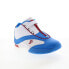Фото #4 товара Reebok Answer IV Mens Blue Leather Zipper Athletic Basketball Shoes
