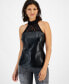 Women's Mixed-Media Halter Top, Created for Macy's