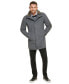 Фото #6 товара Men's Urban Walker Coat with Detachable Faux Rabbit Fur at Interior Collar