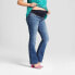 Фото #2 товара Over Belly Bootcut Maternity Jeans - Isabel Maternity by Ingrid & Isabel Dark