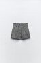 Trf denim box pleat skirt