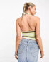 Фото #2 товара COLLUSION stripe halterneck vest top in multi