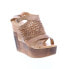 Фото #2 товара Bed Stu Petra F394003 Womens Brown Leather Hook & Loop Wedges Sandals Shoes 10