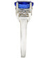 Фото #2 товара Tanzanite (1 ct. t.w.) and Diamond (1/10 ct. t.w.) Ring in 14k White Gold