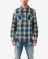 ფოტო #1 პროდუქტის Men's Long Sleeves Workwear Plaid Shirt