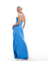 Фото #3 товара Forever New Petite halterneck contrast maxi dress in baby blue