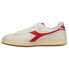 Фото #3 товара Diadora Game L Low Icona Lace Up Mens Off White, Red Sneakers Casual Shoes 1779