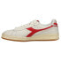 Diadora Game L Low Icona Lace Up Mens Off White, Red Sneakers Casual Shoes 1779