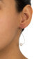 ფოტო #2 პროდუქტის Pave Crystal Ball on an Open Tear Drop Wire Earrings Set in Sterling Silver. Available in Clear or Gray