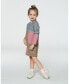 ფოტო #2 პროდუქტის Toddler Girls Colorblock Sweater Dress Gray, Golden And Pink - Toddler|Child