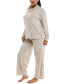 ფოტო #3 პროდუქტის Women's 2-Pc. Velour Hoodie Pajamas Set