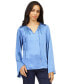 Women's Satin Bell-Sleeve Chain-Neck Top