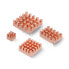 Set of heat sinks for Raspberry Pi 5 - with heat transfer tape - copper - 4pcs.