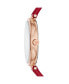 Фото #3 товара Наручные часы женские kate spade new york Holland красные с кожаным ремешком и комплектом сережек 34 мм