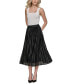 Women's Pleated Logo Midi Mesh Skirt