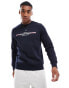 Tommy Hilfiger chest stripe sweatshirt in navy