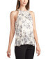 Women's Floral-Print Double-Tiered Sleeveless Top