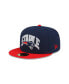 Фото #1 товара Men's X Staple Navy, Red New England Patriots Pigeon 59Fifty Fitted Hat