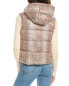 Unreal Fur Python Print Puffer Vest Women's Pink Xs