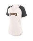 Women's White/Black San Francisco Giants for the Team Slub Raglan V-Neck Jersey T-Shirt