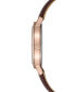 ფოტო #2 პროდუქტის Women's Solar Crystal Burgundy Leather Strap Watch 30mm