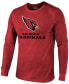 Фото #3 товара Мужская футболка с длинным рукавом Majestic Arizona Cardinals Lockup Tri-Blend - кардинал.