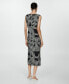 Women's Openings Detail Printed Dress