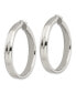 ფოტო #2 პროდუქტის Stainless Steel Polished Hoop Earrings