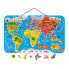 Фото #1 товара JANOD Magnetic World Map German Version Puzzle